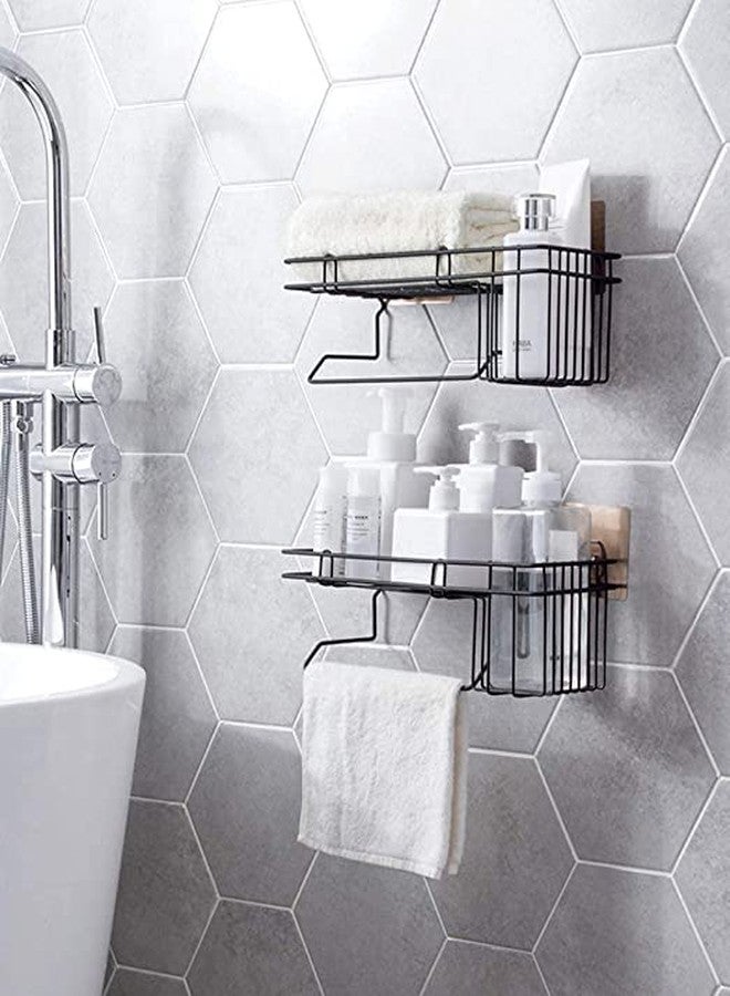 Nirvik Stainless Steel Bathroom Corner Shelf | Kitchen Organizer Stand | Bathroom Racks and Wall Shelves for Your Homes | Adhesive Sticker Support Without Drilling (Bathroom Storage Rack-S97) - Image 2